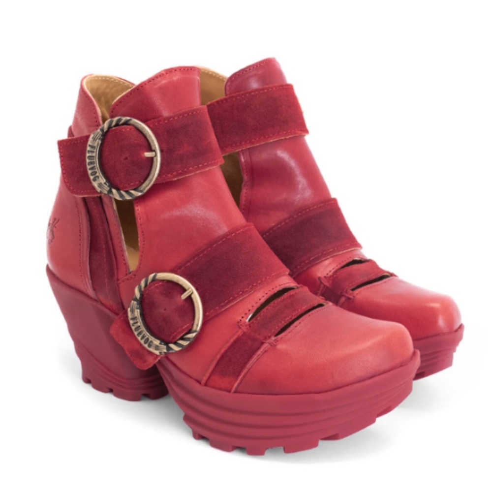 Soca Red Ankle Boots - John Fluevogs
